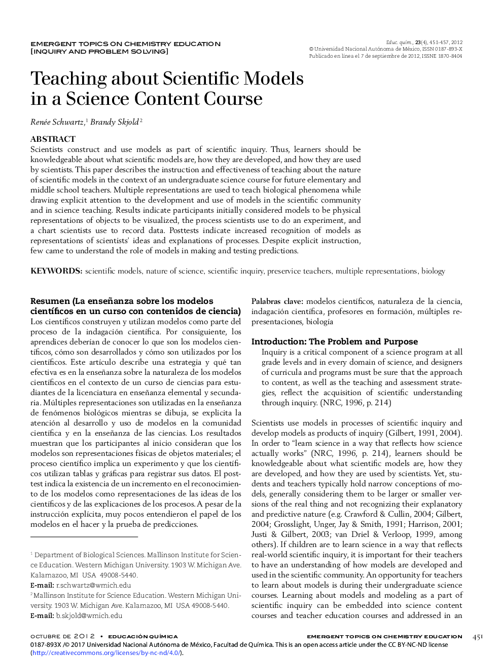 Teaching about Scientific Models in a Science Content Course