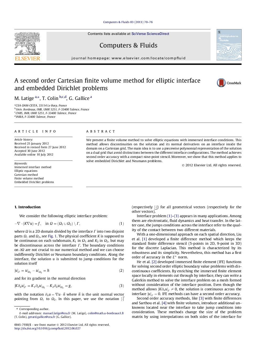 A second order Cartesian finite volume method for elliptic interface and embedded Dirichlet problems