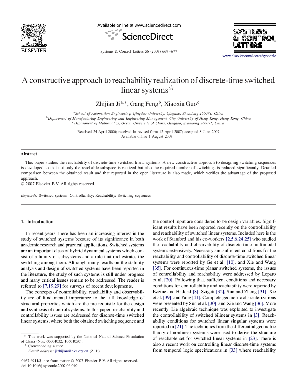 A constructive approach to reachability realization of discrete-time switched linear systems 