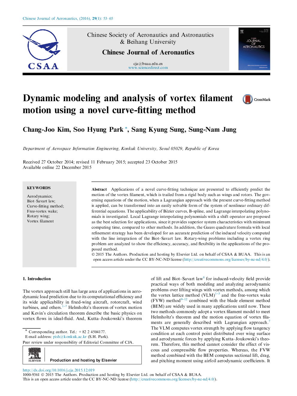 Dynamic modeling and analysis of vortex filament motion using a novel curve-fitting method 