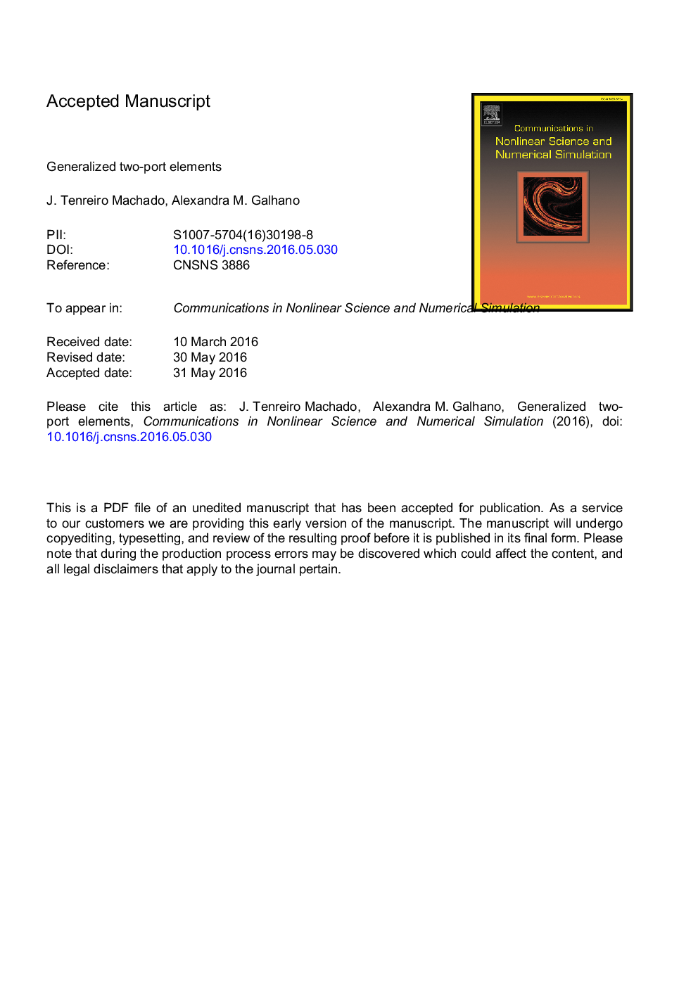 Generalized two-port elements