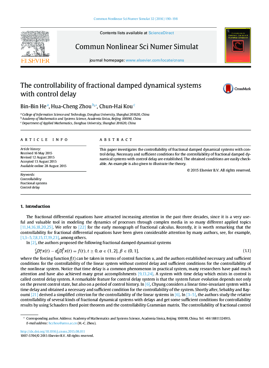 The controllability of fractional damped dynamical systems with control delay