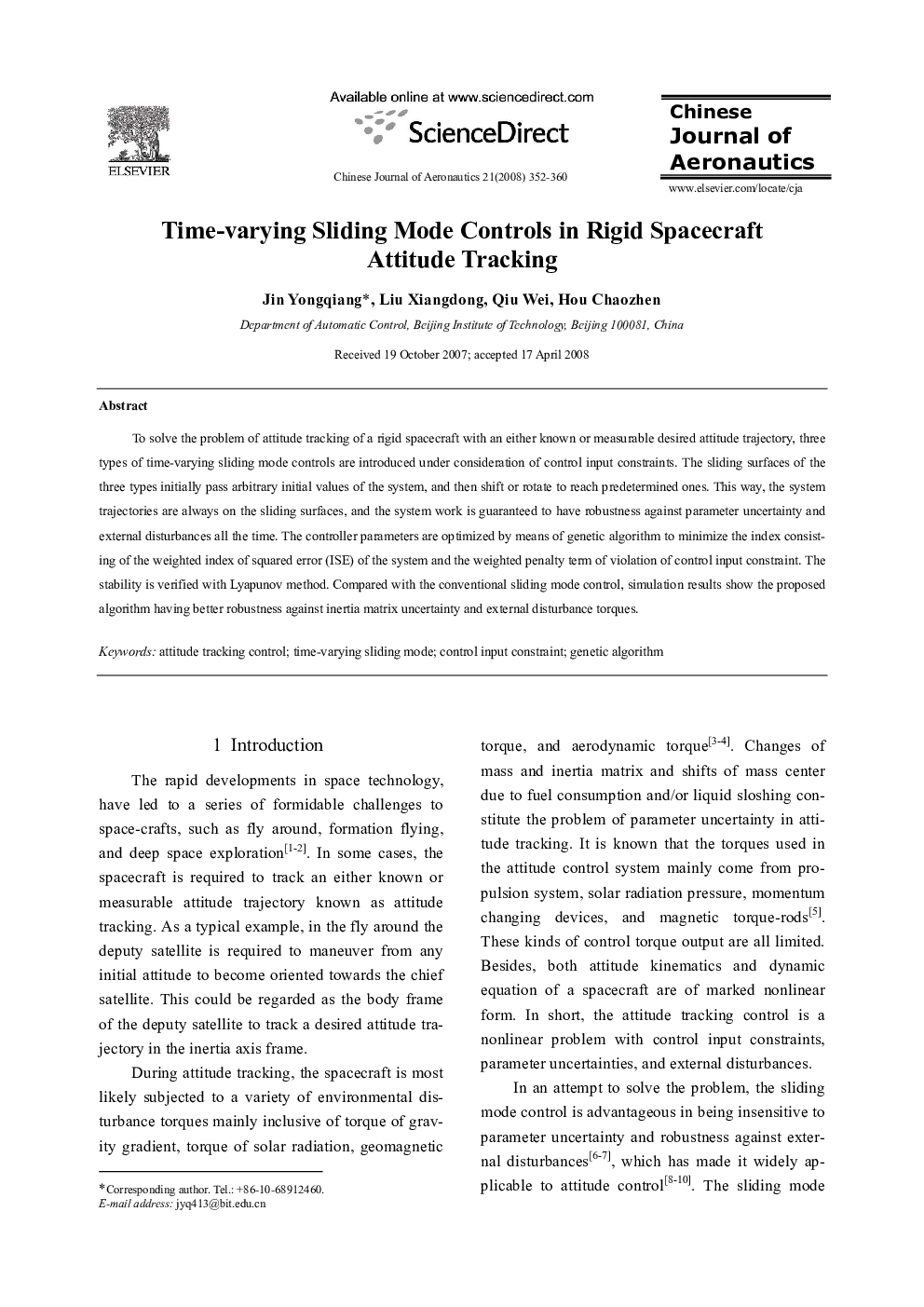 Time-varying Sliding Mode Controls in Rigid Spacecraft Attitude Tracking