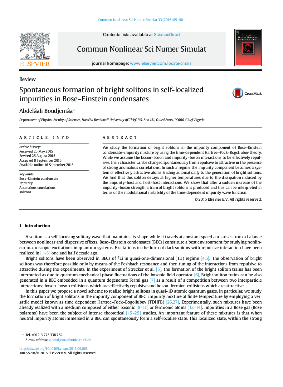 Spontaneous formation of bright solitons in self-localized impurities in Bose–Einstein condensates