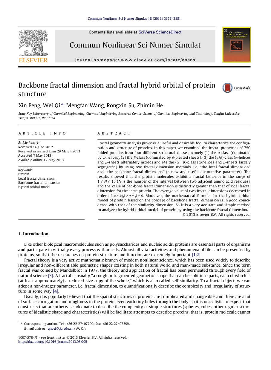 Backbone fractal dimension and fractal hybrid orbital of protein structure