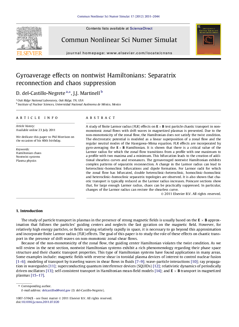 Gyroaverage effects on nontwist Hamiltonians: Separatrix reconnection and chaos suppression