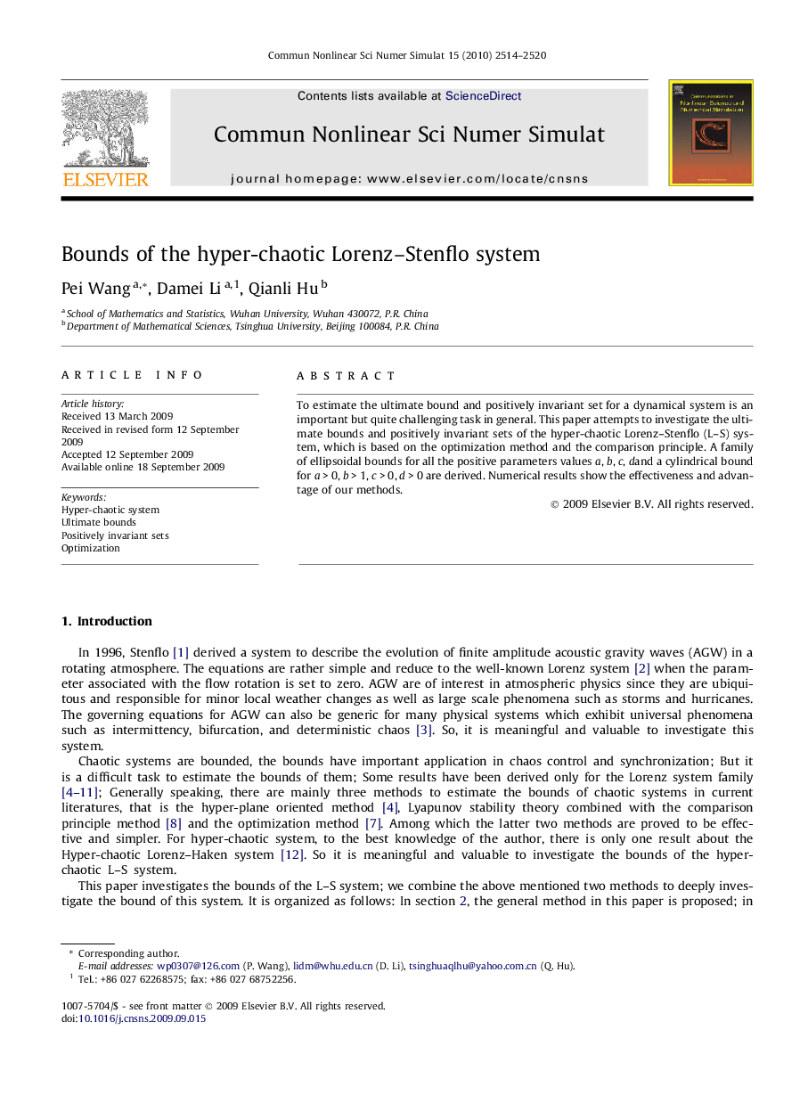 Bounds of the hyper-chaotic Lorenz–Stenflo system