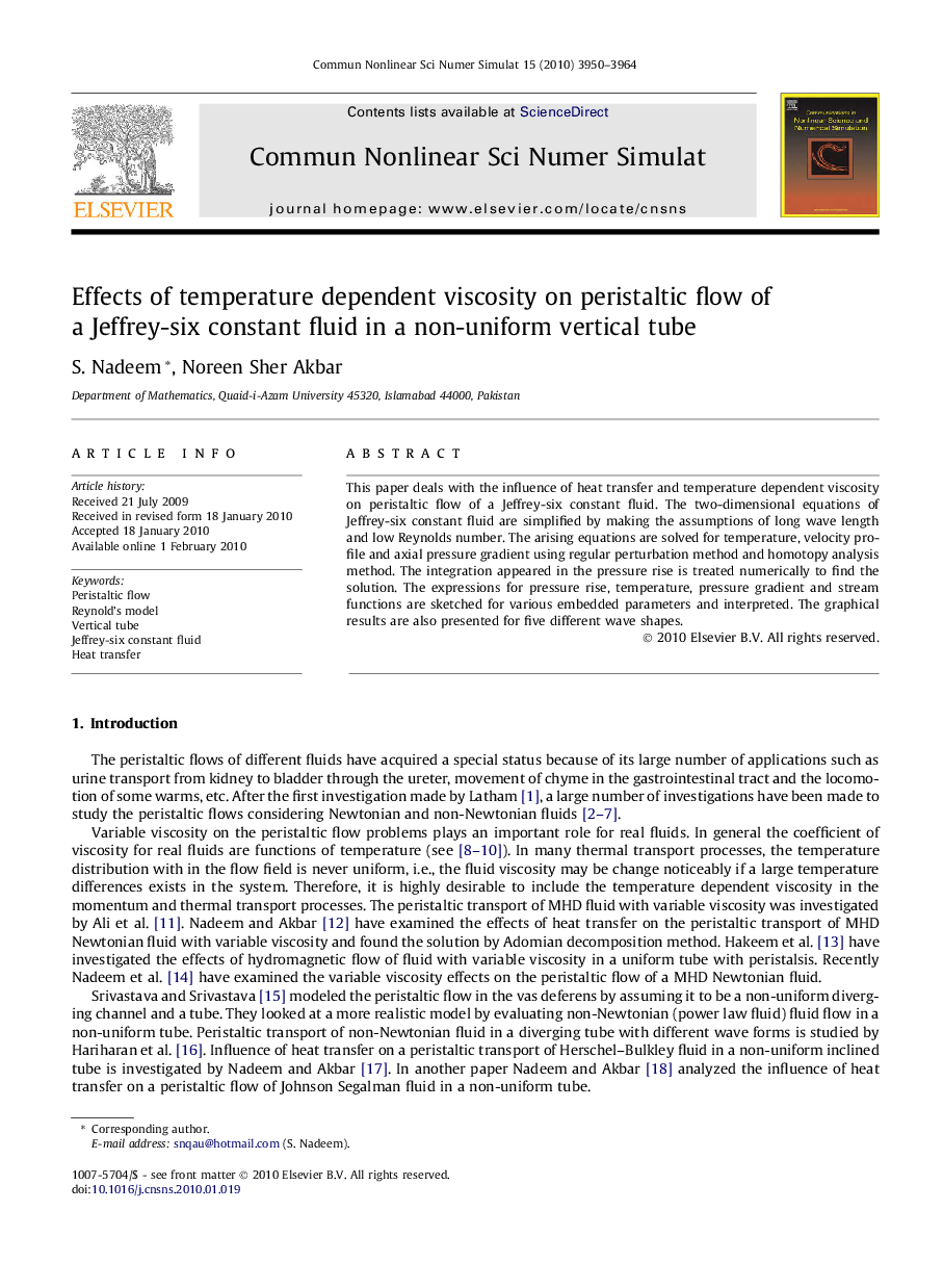 Effects of temperature dependent viscosity on peristaltic flow of a Jeffrey-six constant fluid in a non-uniform vertical tube