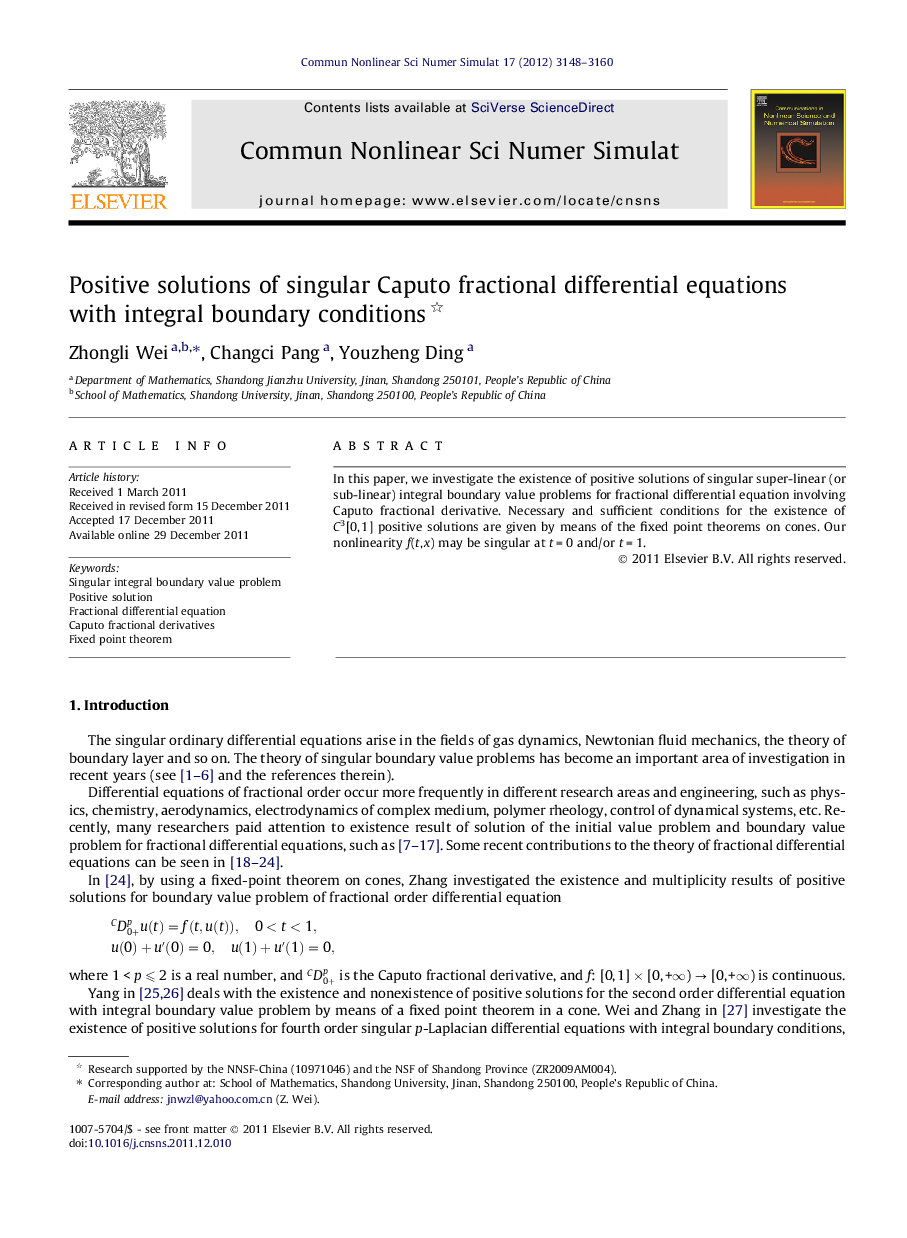 Positive solutions of singular Caputo fractional differential equations with integral boundary conditions 