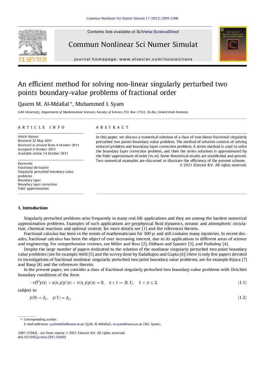 An efficient method for solving non-linear singularly perturbed two points boundary-value problems of fractional order