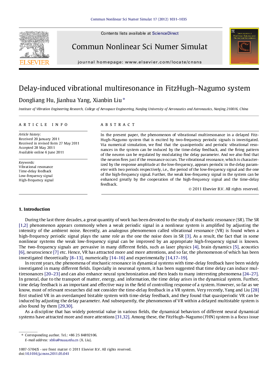 Delay-induced vibrational multiresonance in FitzHugh–Nagumo system