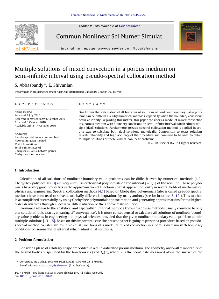 Multiple solutions of mixed convection in a porous medium on semi-infinite interval using pseudo-spectral collocation method