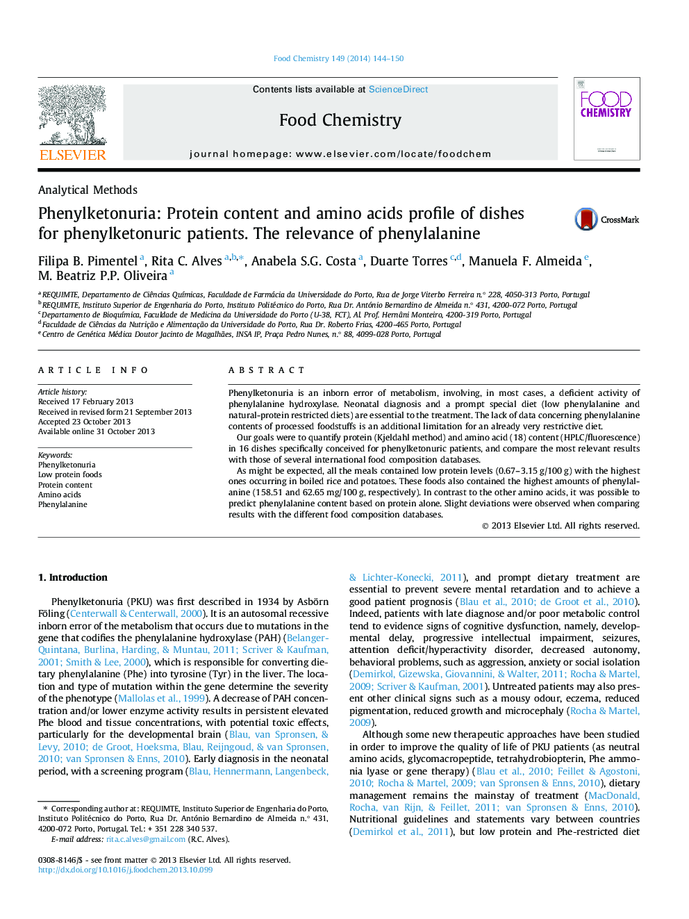 فنیلکتونوریا: محتوای پروتئین و اسیدهای آمینهی غذاها برای بیماران فنیل کتونوری. ارتباط فنیل آلانین 