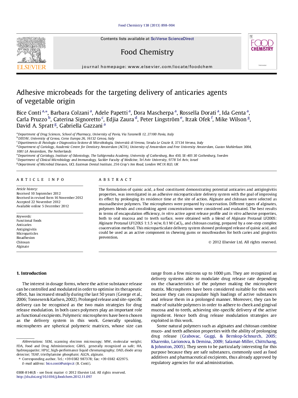 Adhesive microbeads for the targeting delivery of anticaries agents of vegetable origin