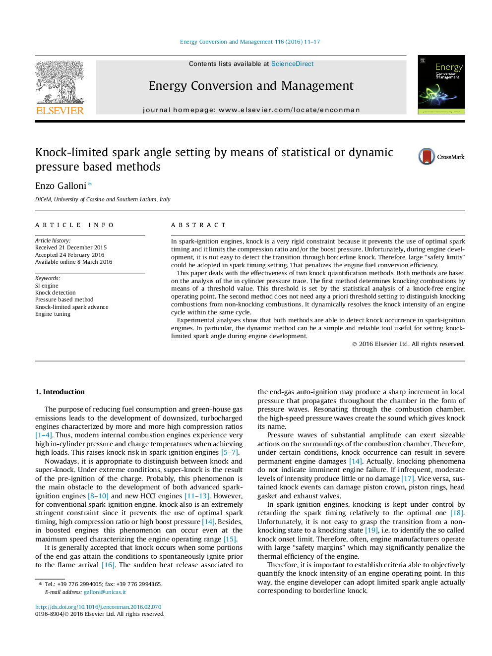 Knock-limited spark angle setting by means of statistical or dynamic pressure based methods