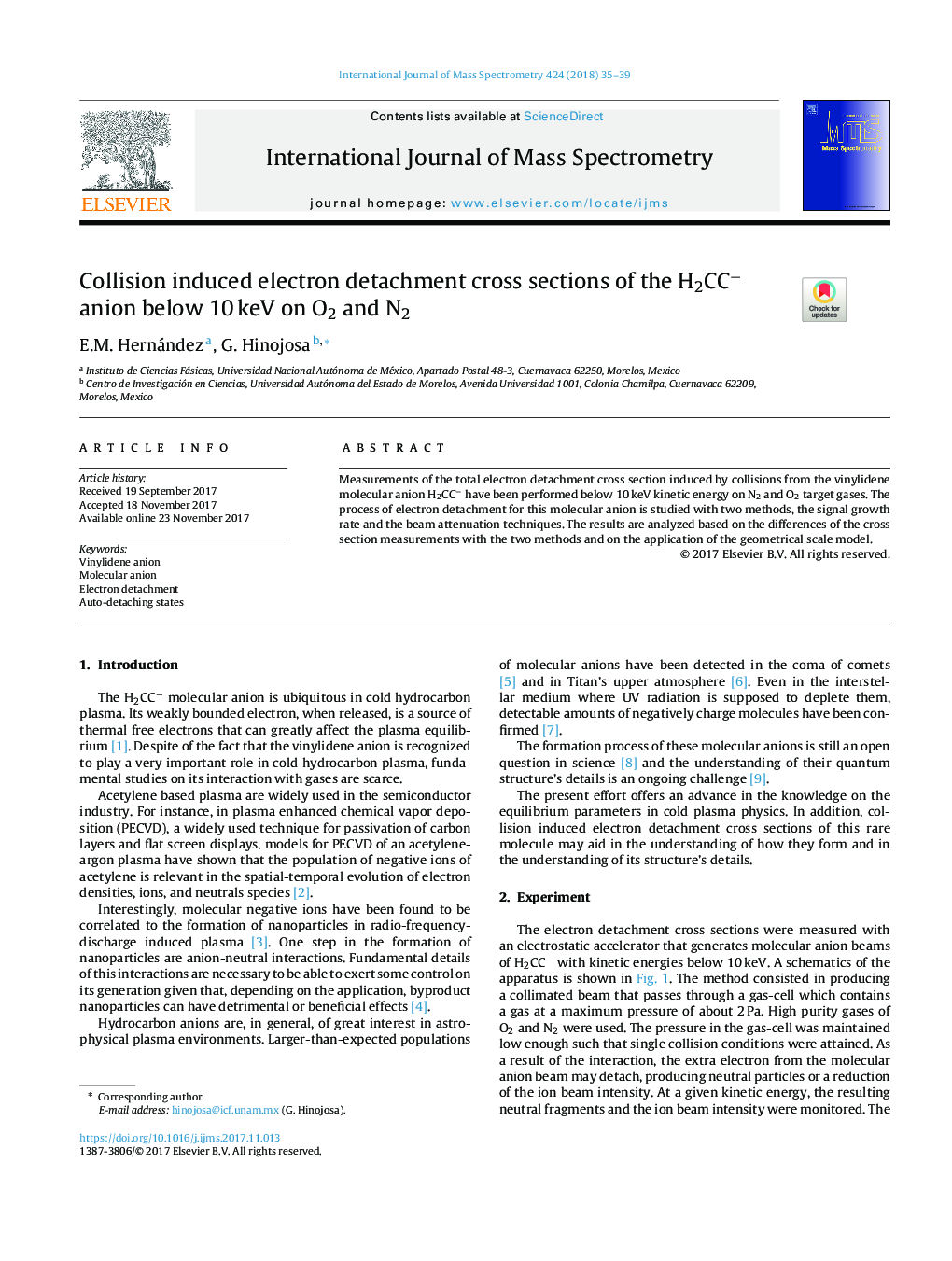 Collision induced electron detachment cross sections of the H2CCâ anion below 10Â keV on O2 and N2