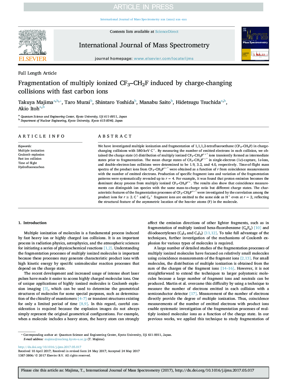 Fragmentation of multiply ionized CF3-CH2F induced by charge-changing collisions with fast carbon ions