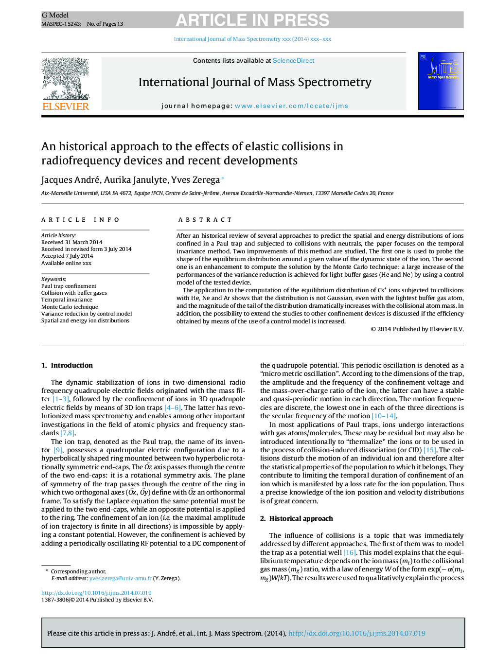 An historical approach to the effects of elastic collisions in radiofrequency devices and recent developments