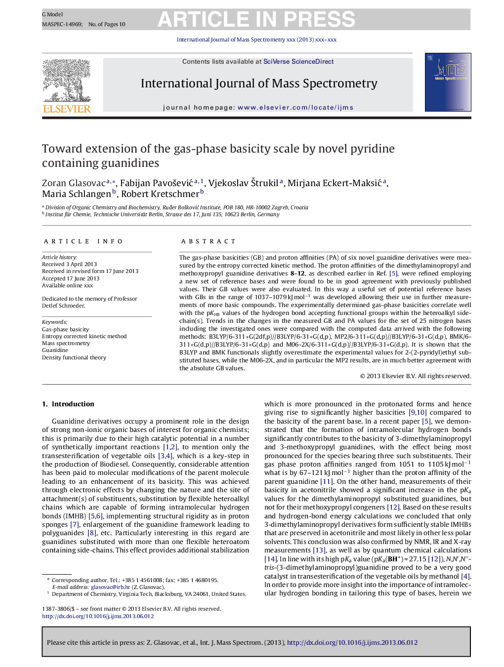 Toward extension of the gas-phase basicity scale by novel pyridine containing guanidines