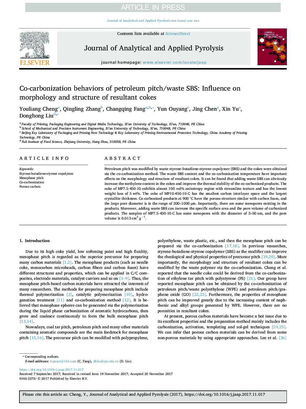 Co-carbonization behaviors of petroleum pitch/waste SBS: Influence on morphology and structure of resultant cokes