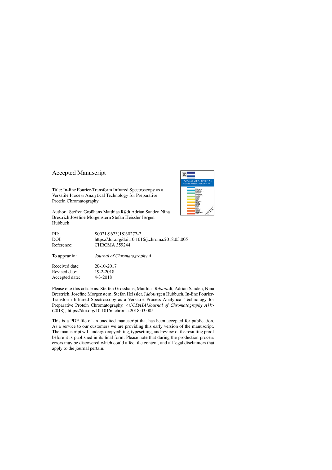 In-line Fourier-transform infrared spectroscopy as a versatile process analytical technology for preparative protein chromatography