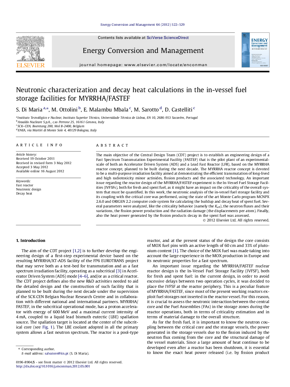 Neutronic characterization and decay heat calculations in the in-vessel fuel storage facilities for MYRRHA/FASTEF