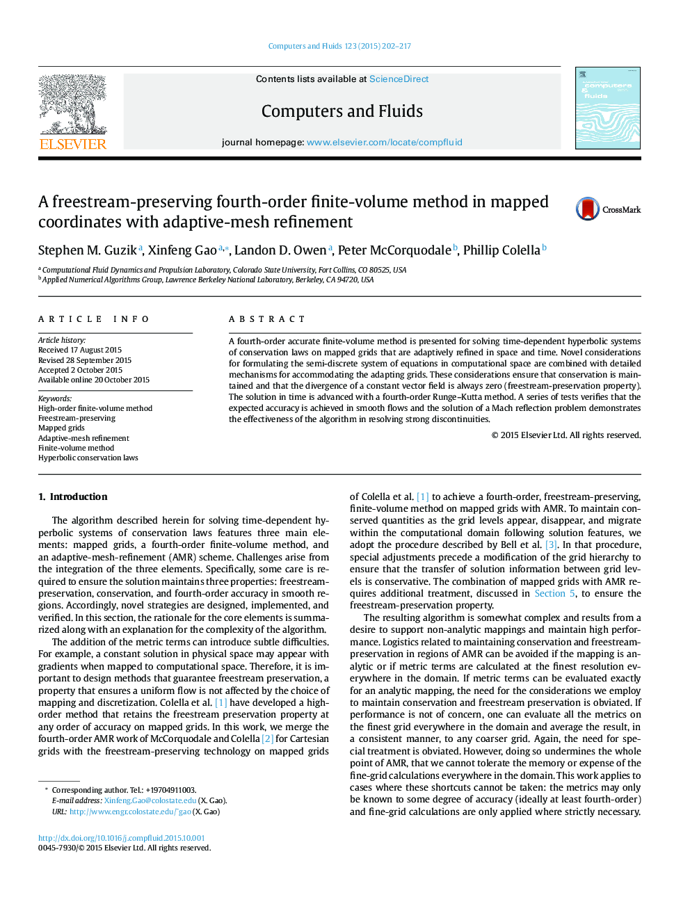 A freestream-preserving fourth-order finite-volume method in mapped coordinates with adaptive-mesh refinement