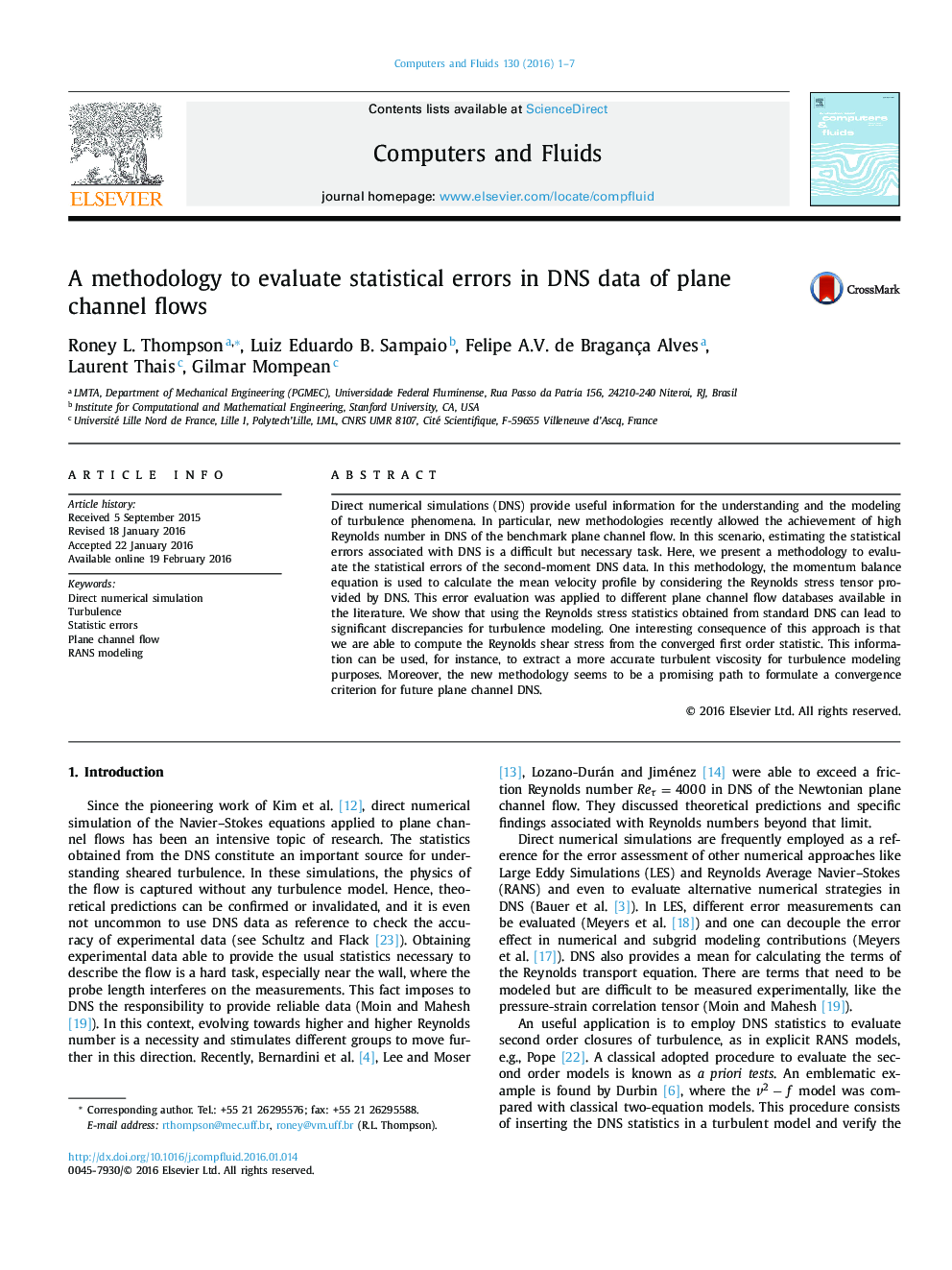 A methodology to evaluate statistical errors in DNS data of plane channel flows