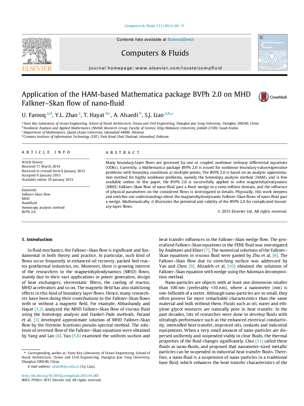 Application of the HAM-based Mathematica package BVPh 2.0 on MHD Falkner–Skan flow of nano-fluid