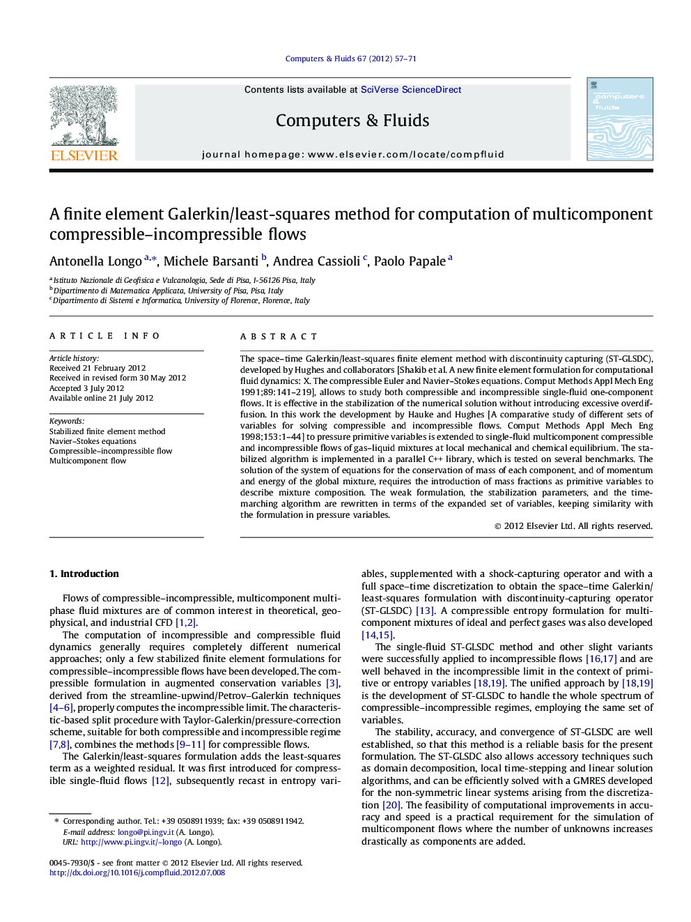 A finite element Galerkin/least-squares method for computation of multicomponent compressible–incompressible flows