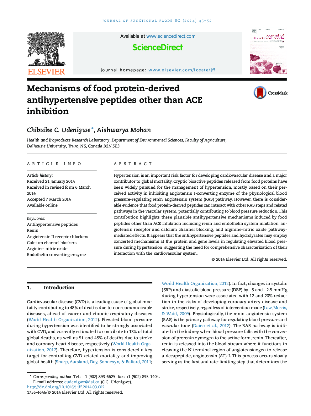 Mechanisms of food protein-derived antihypertensive peptides other than ACE inhibition