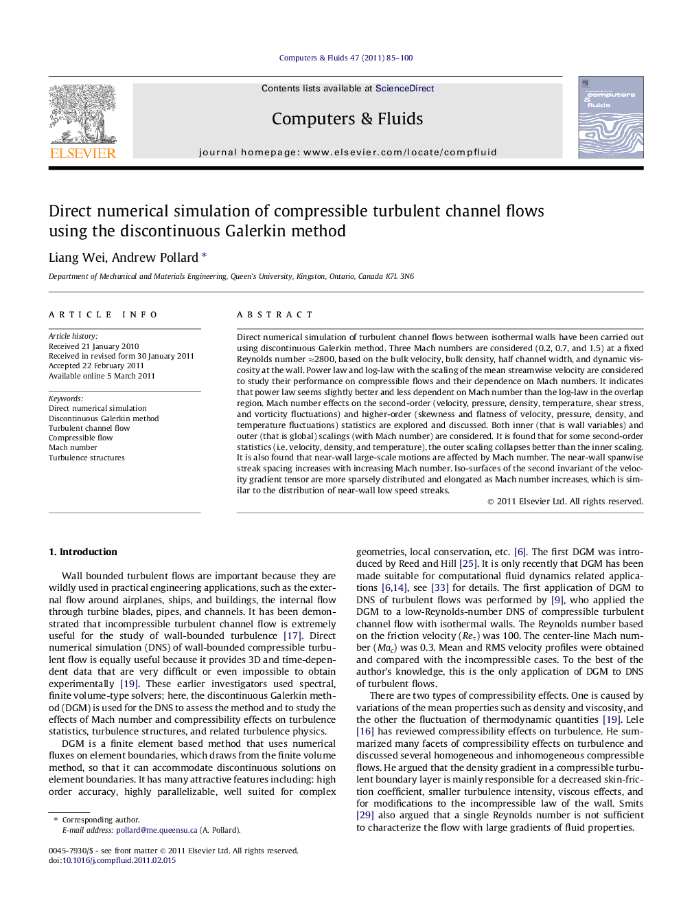 Direct numerical simulation of compressible turbulent channel flows using the discontinuous Galerkin method