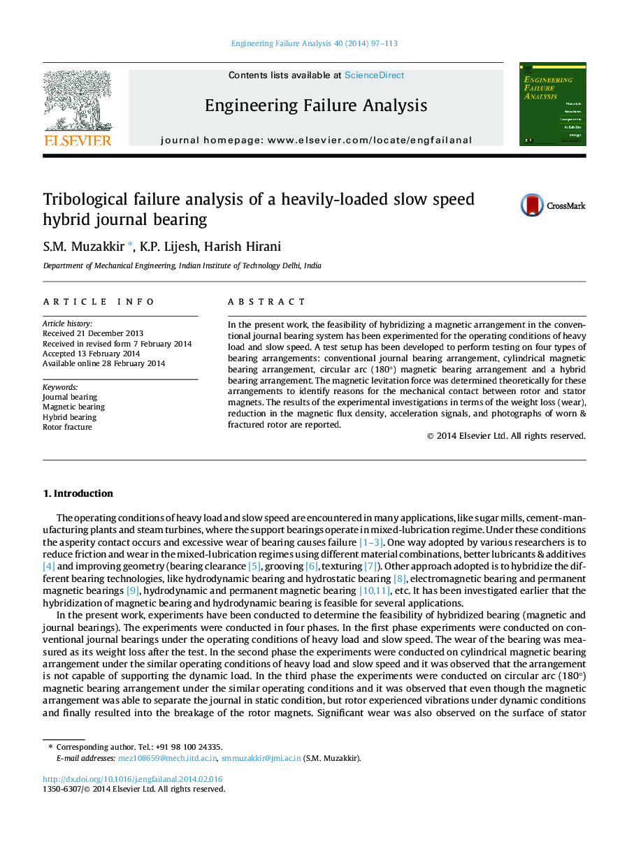 Tribological failure analysis of a heavily-loaded slow speed hybrid journal bearing