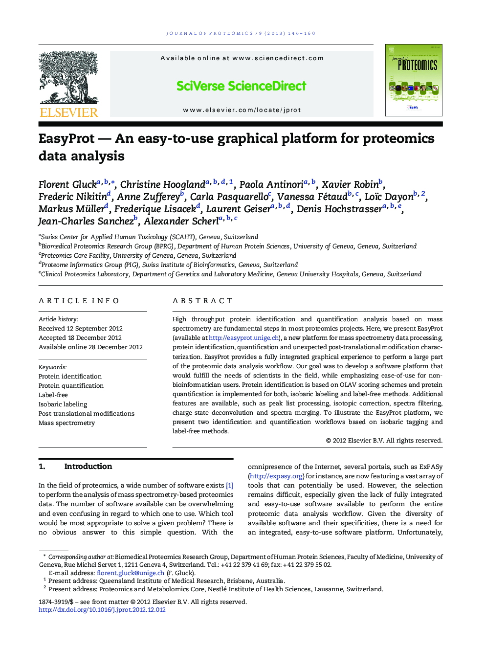 EasyProt - An easy-to-use graphical platform for proteomics data analysis