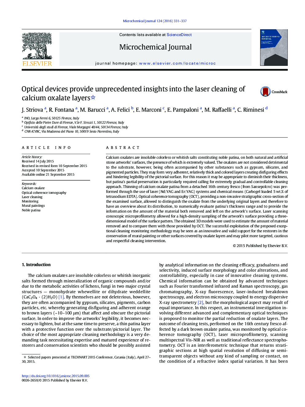 Optical devices provide unprecedented insights into the laser cleaning of calcium oxalate layers