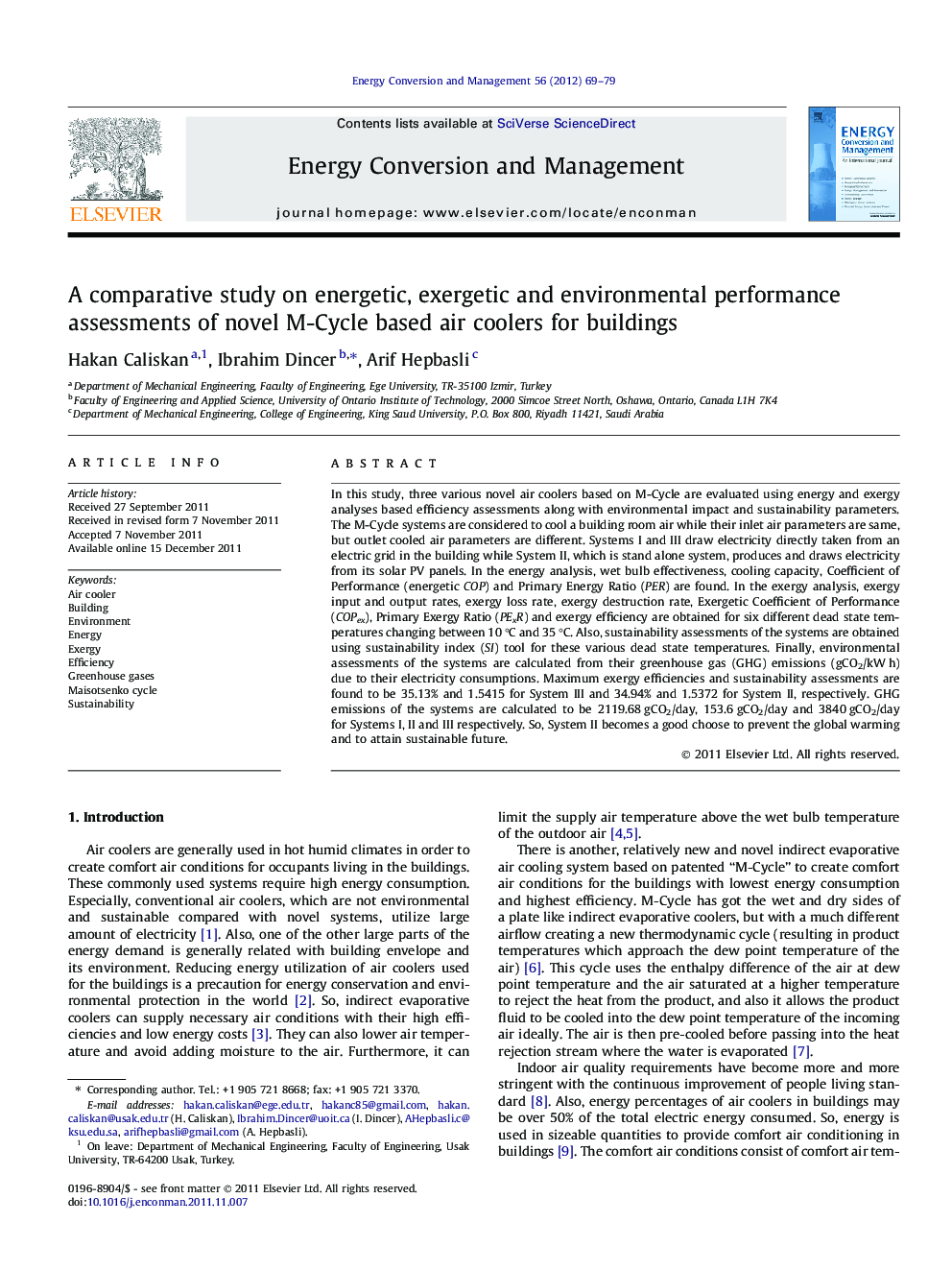 A comparative study on energetic, exergetic and environmental performance assessments of novel M-Cycle based air coolers for buildings