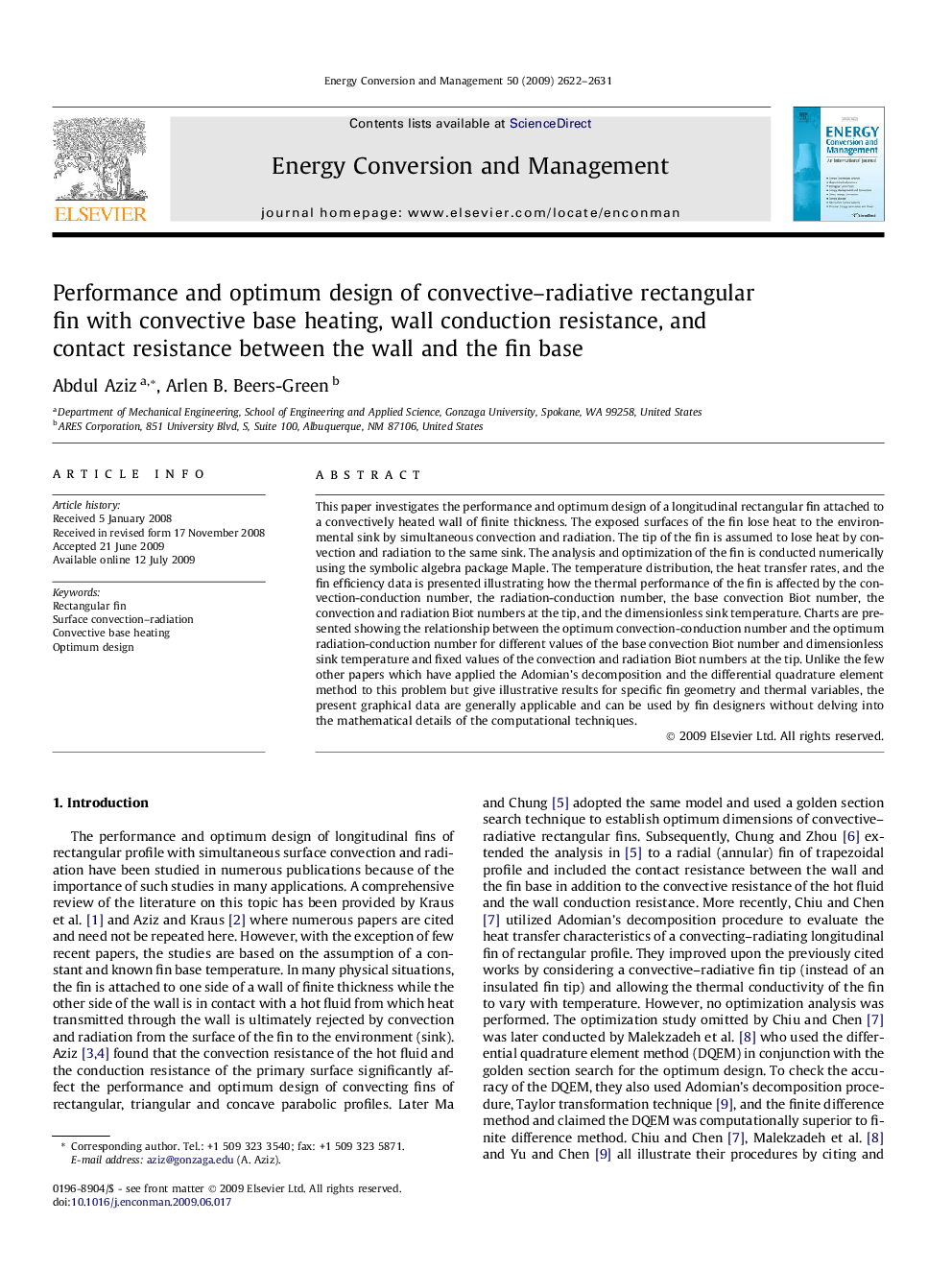 Performance and optimum design of convective–radiative rectangular fin with convective base heating, wall conduction resistance, and contact resistance between the wall and the fin base