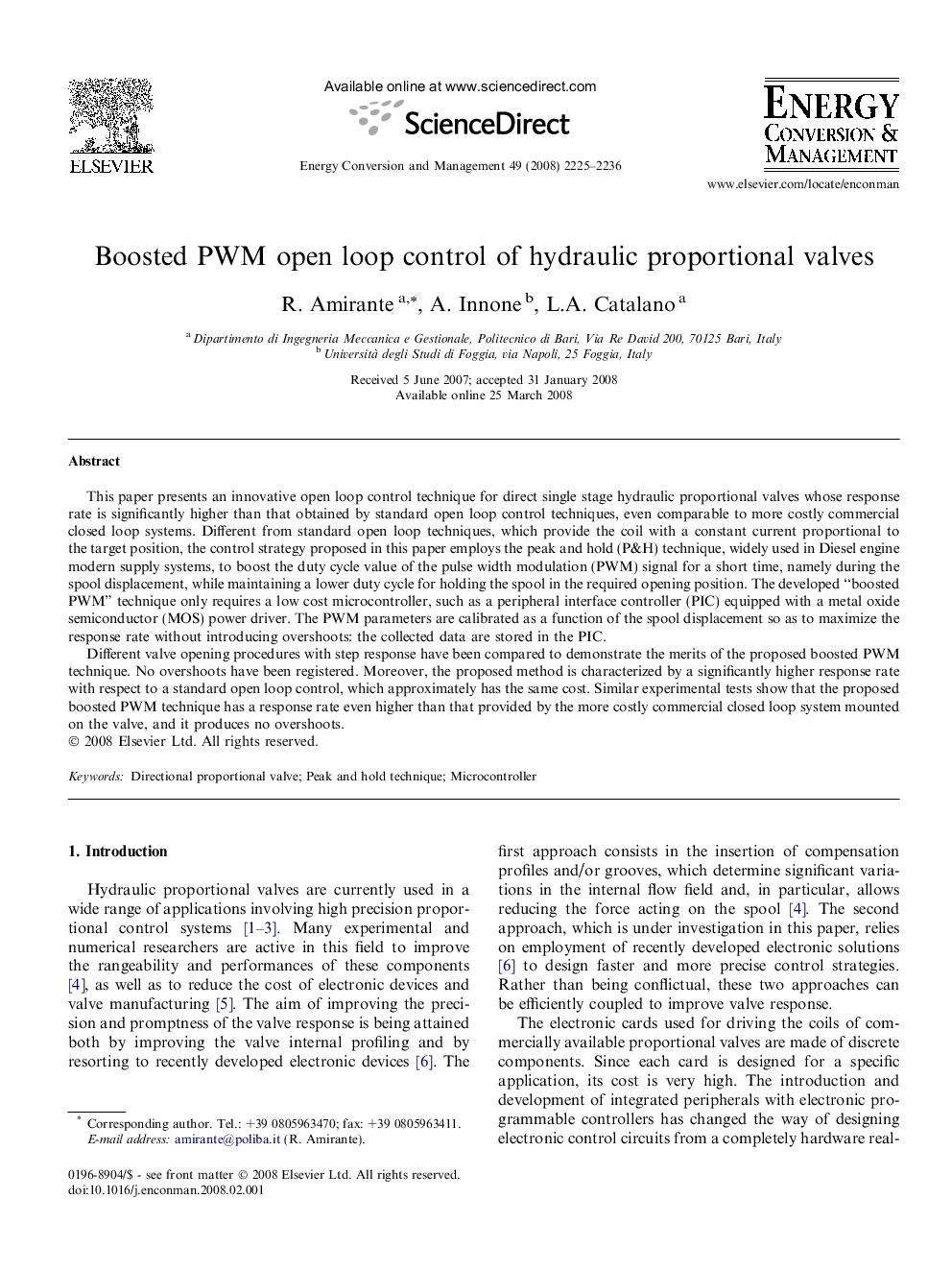 Boosted PWM open loop control of hydraulic proportional valves