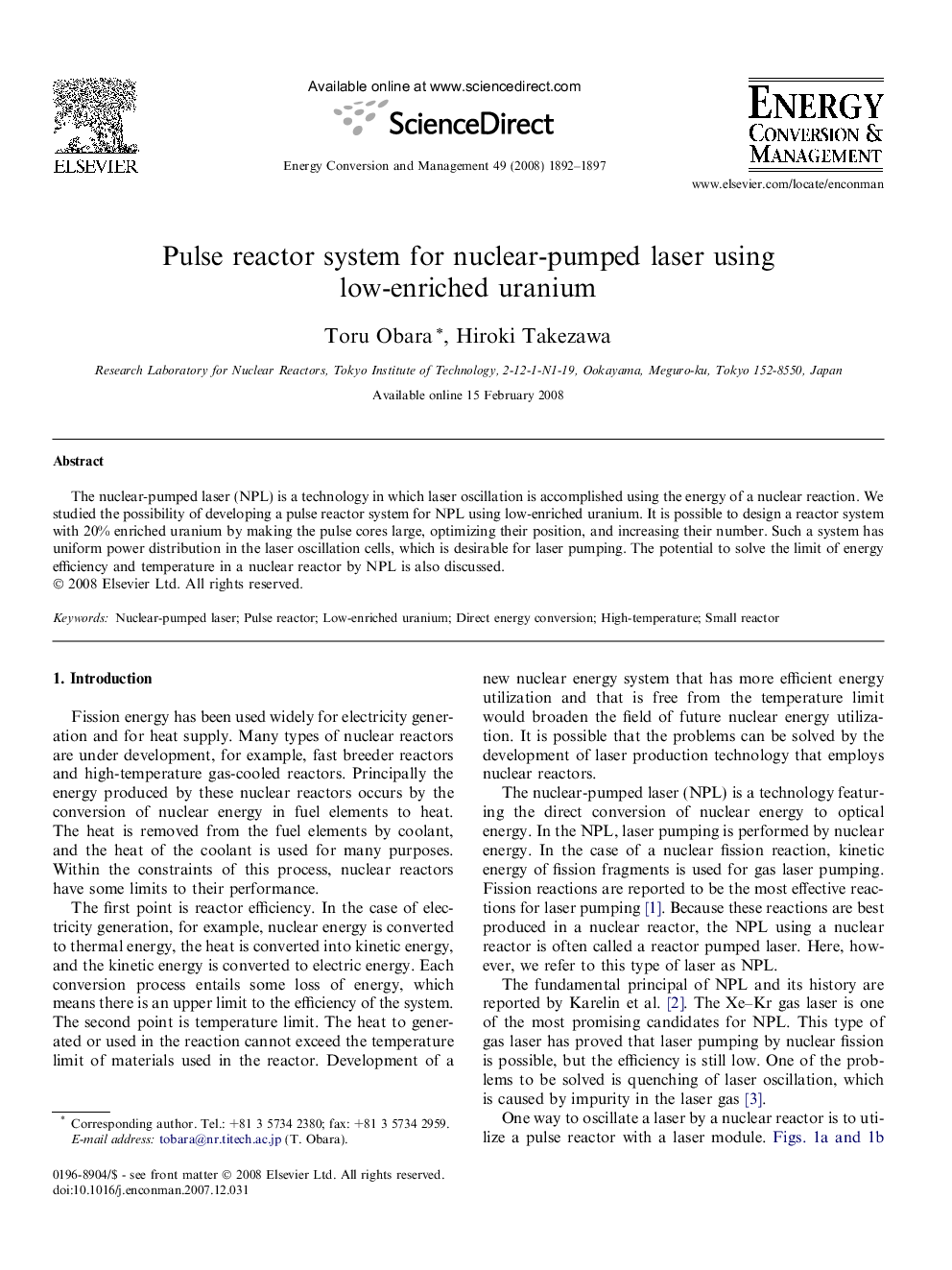 Pulse reactor system for nuclear-pumped laser using low-enriched uranium