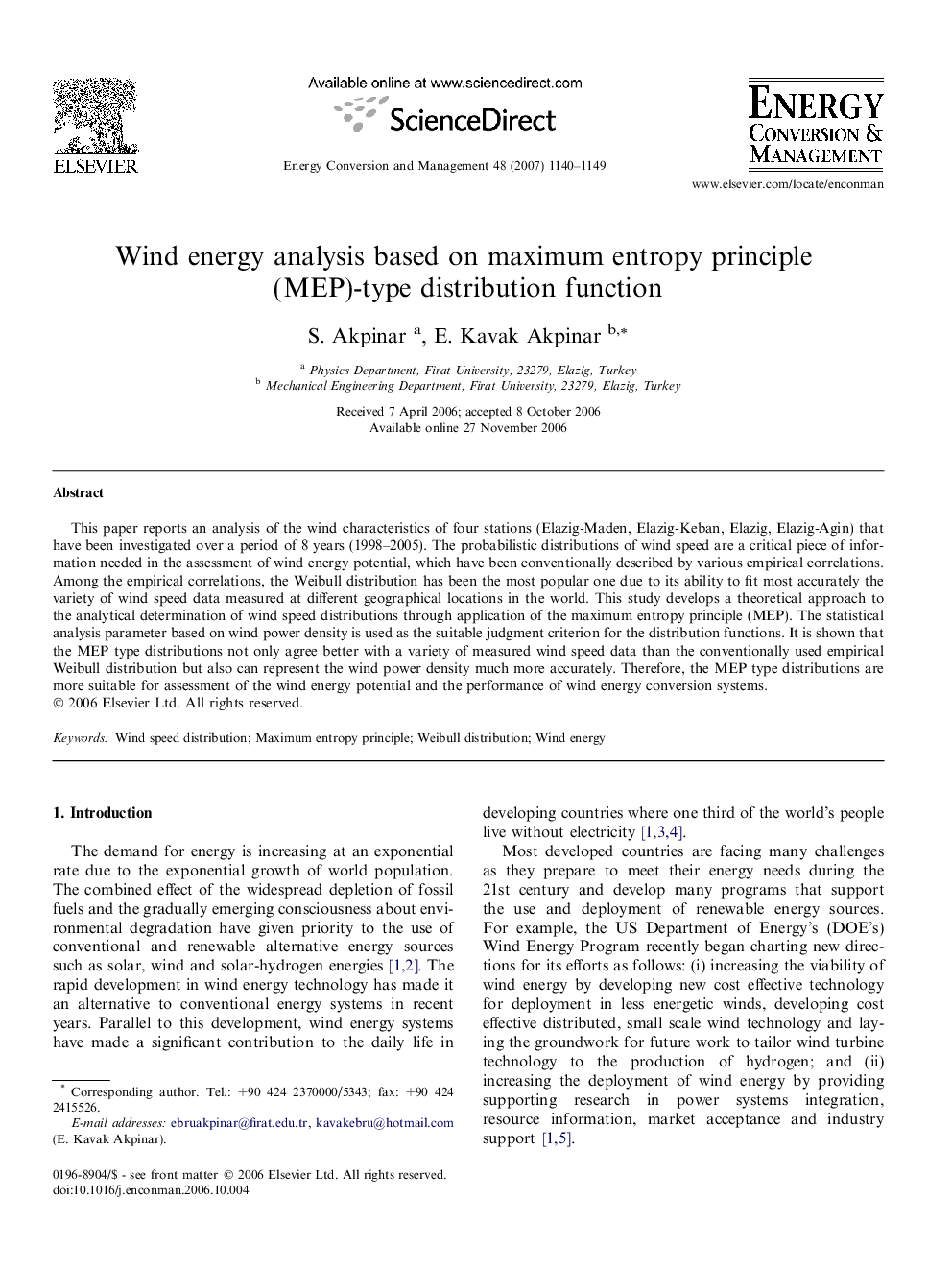 Wind energy analysis based on maximum entropy principle (MEP)-type distribution function