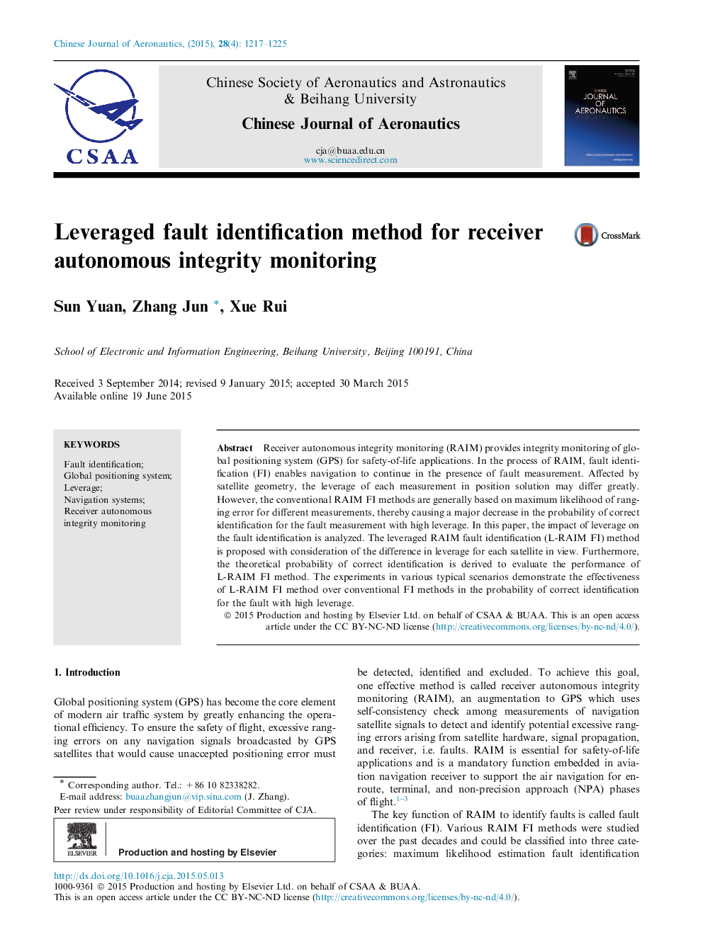 Leveraged fault identification method for receiver autonomous integrity monitoring 