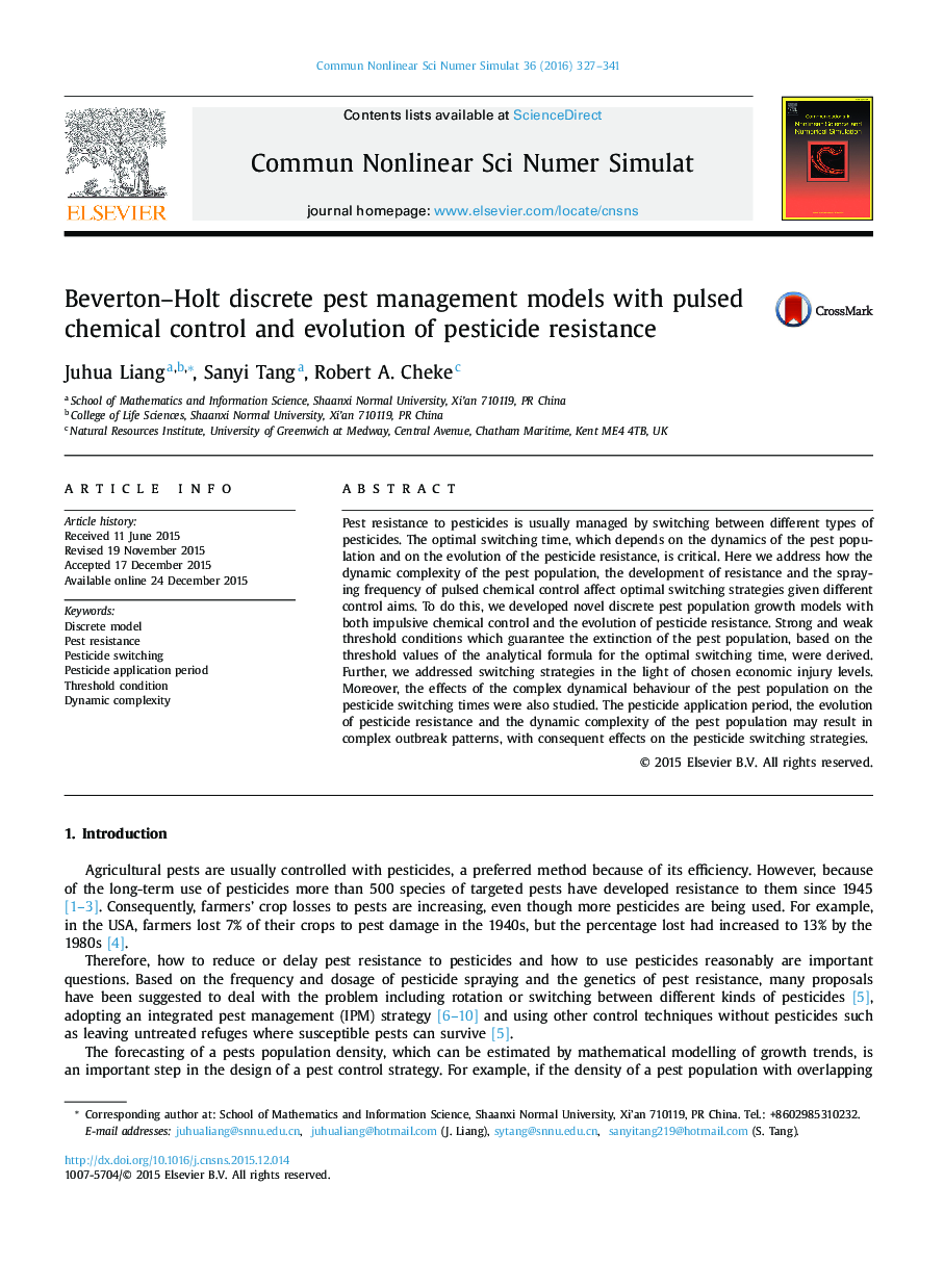 Beverton–Holt discrete pest management models with pulsed chemical control and evolution of pesticide resistance