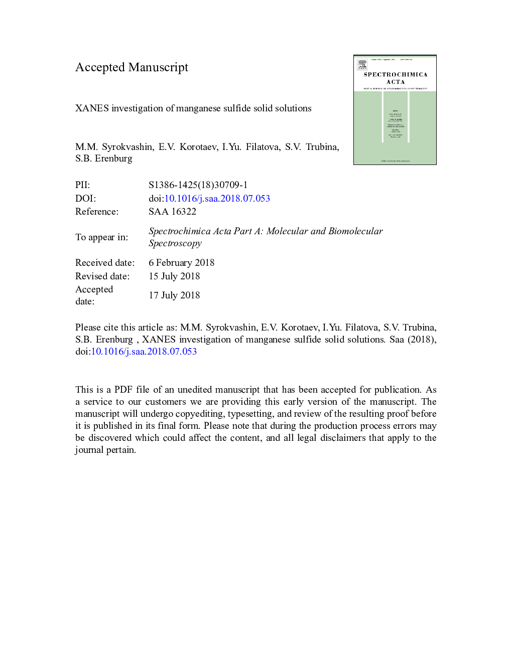 XANES investigation of manganese sulfide solid solutions