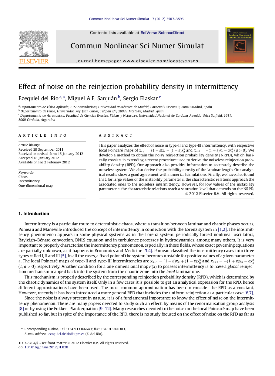 Effect of noise on the reinjection probability density in intermittency