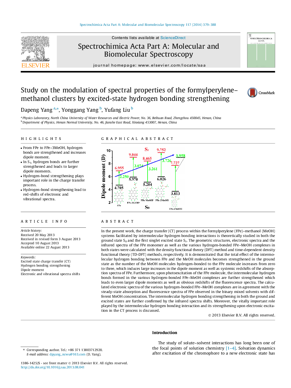 Study on the modulation of spectral properties of the formylperylene-methanol clusters by excited-state hydrogen bonding strengthening