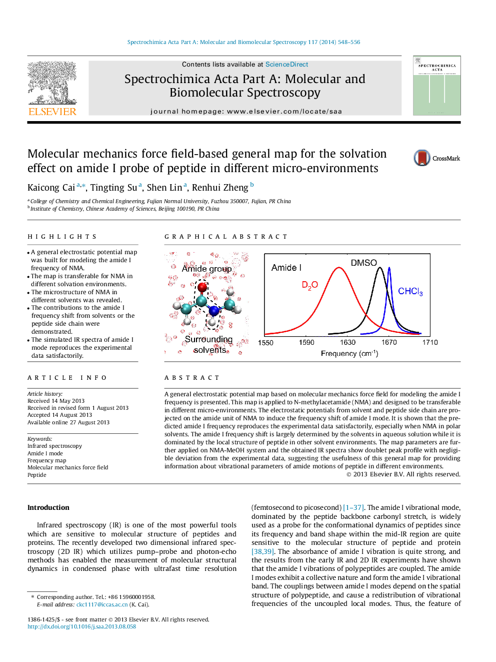 Molecular mechanics force field-based general map for the solvation effect on amide I probe of peptide in different micro-environments