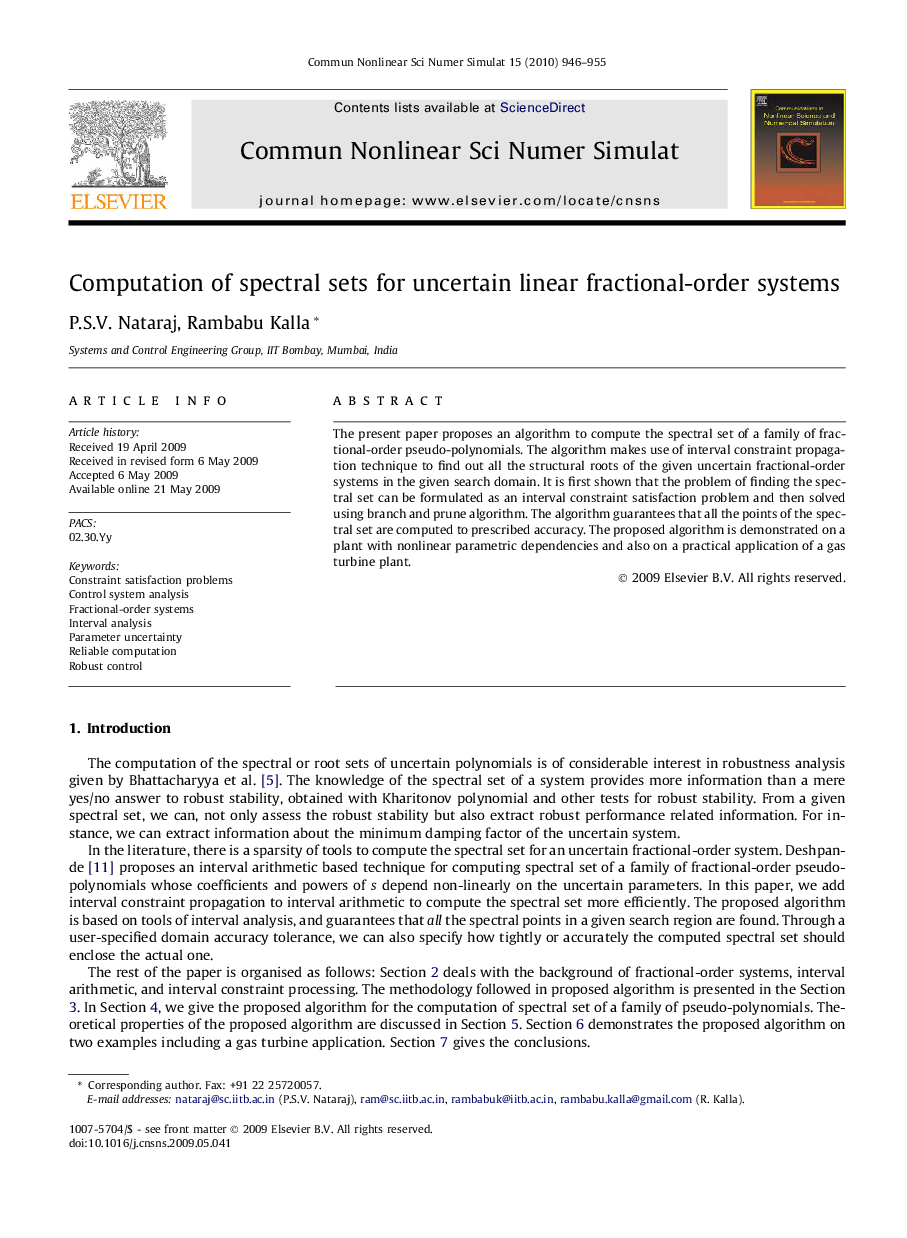 Computation of spectral sets for uncertain linear fractional-order systems