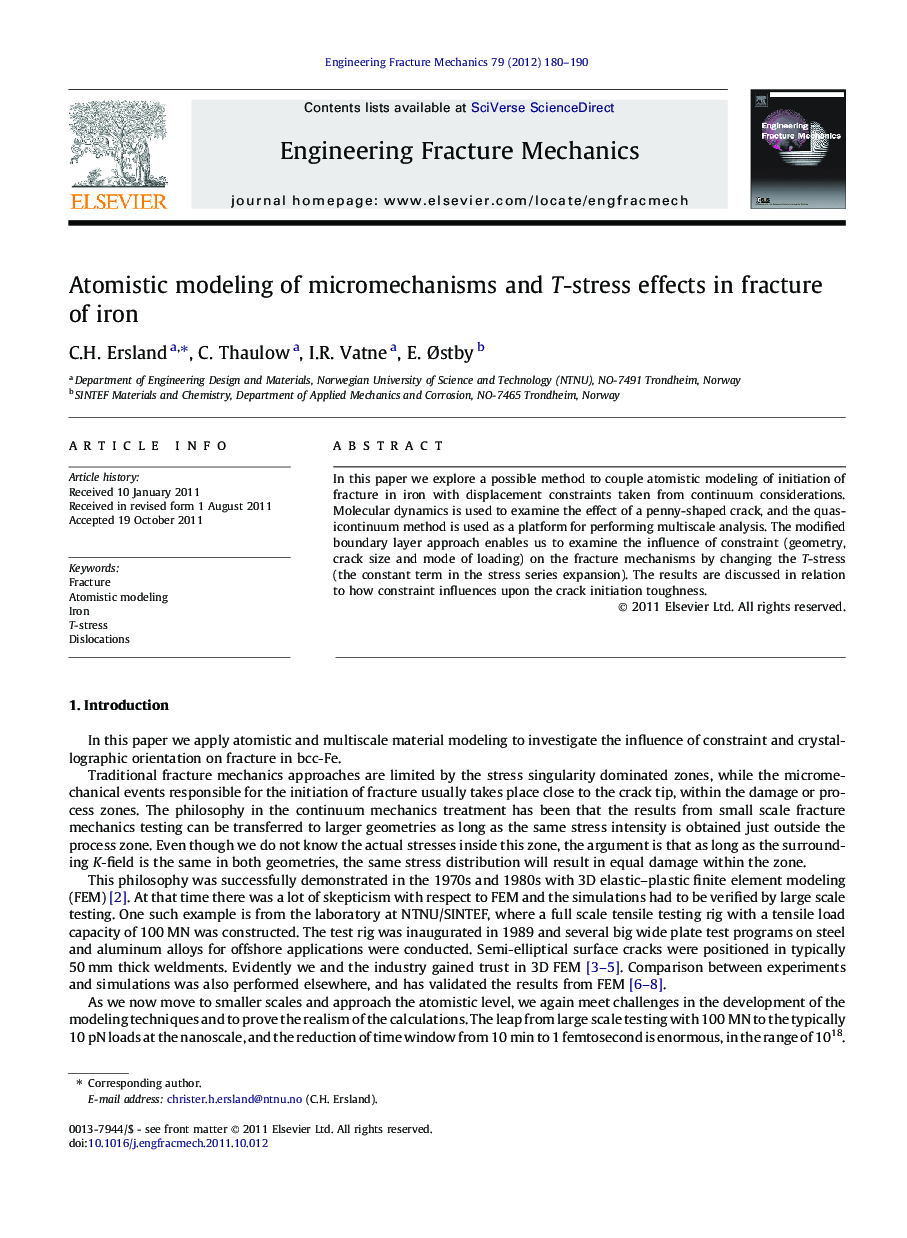 Atomistic modeling of micromechanisms and T-stress effects in fracture of iron