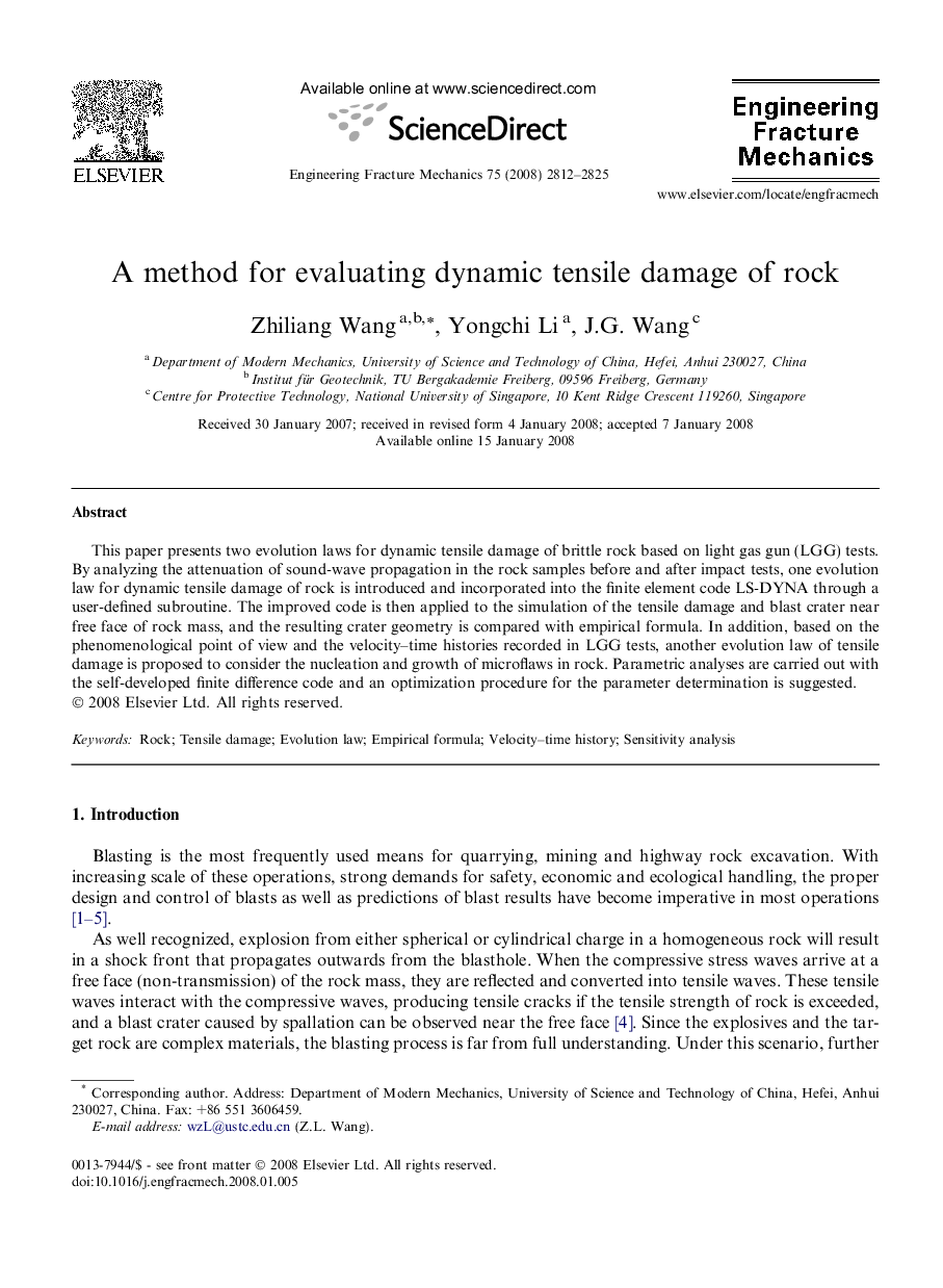 A method for evaluating dynamic tensile damage of rock