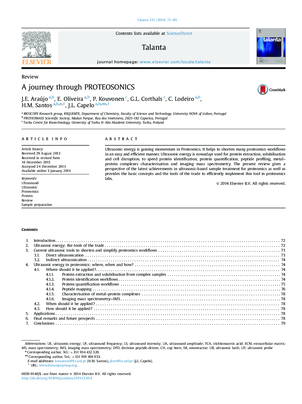 A journey through PROTEOSONICS